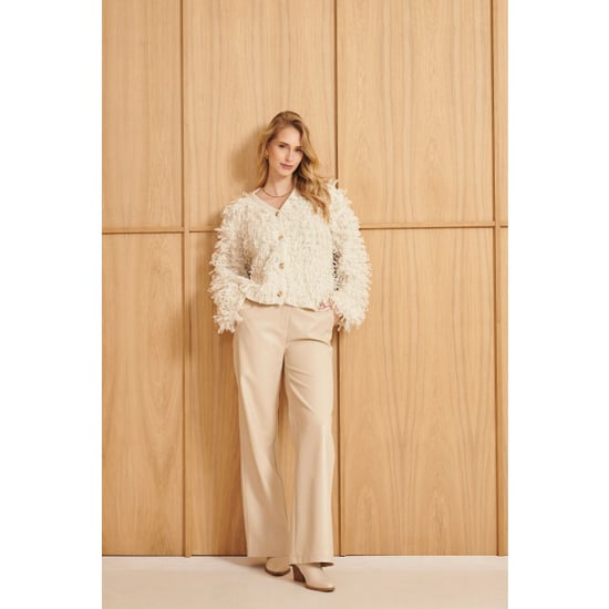 Smashed Lemon Fluffy vest met lusstructuur | - Image 3