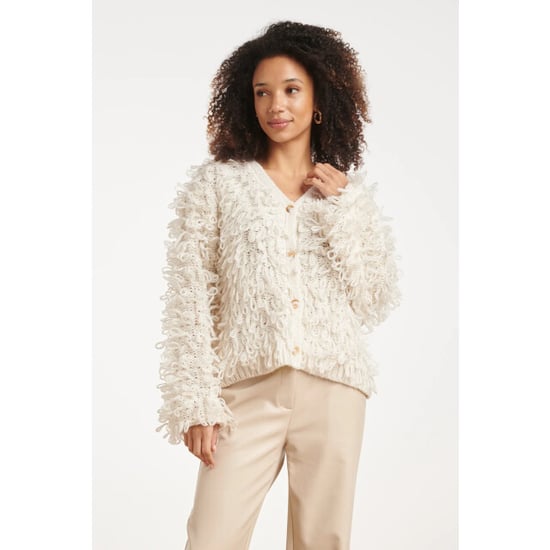 Smashed Lemon Fluffy vest met lusstructuur | - Image 5