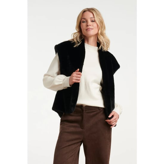 Smashed Lemon Faux fur gilet met opstaande kraag | - Image 6