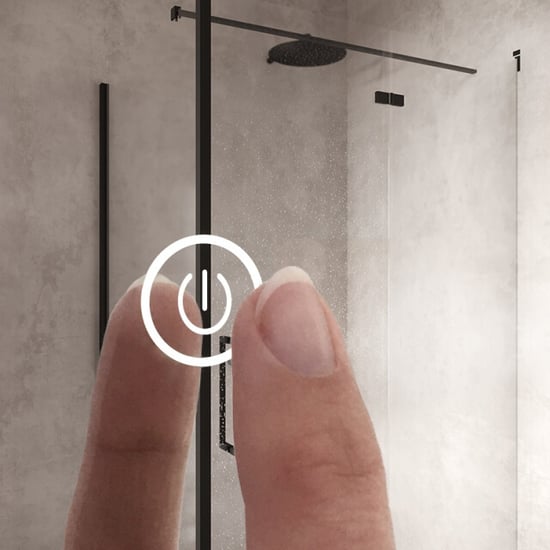 Vtw Living badkamerspiegel ovaal met led verlichting en verwarming zwart 90 x - Image 2