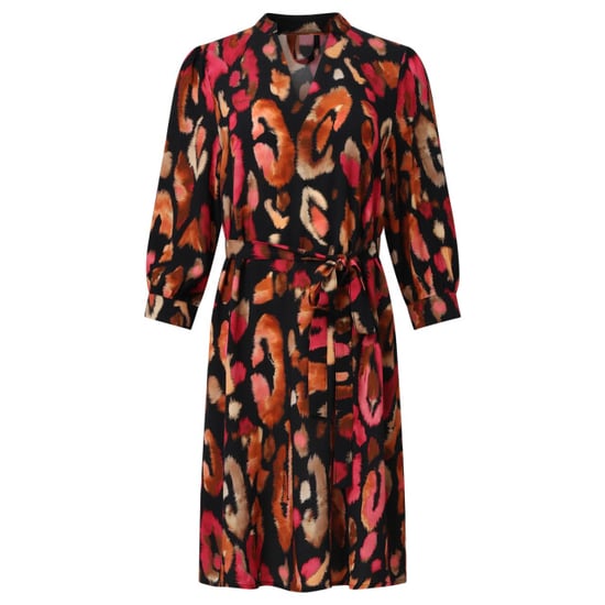 Smashed Lemon Roze en zwart dierenprint jurk | - Image 2