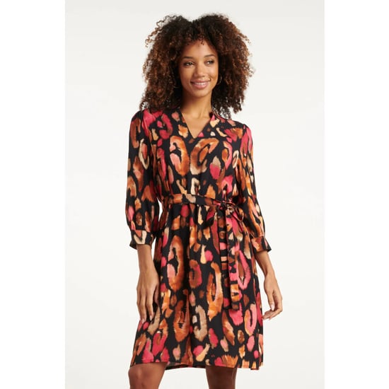 Smashed Lemon Roze en zwart dierenprint jurk | - Image 5