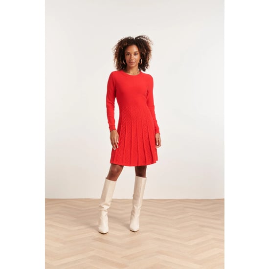 Smashed Lemon 23827 ronde hals jurk met uitlopende rok | - Image 1