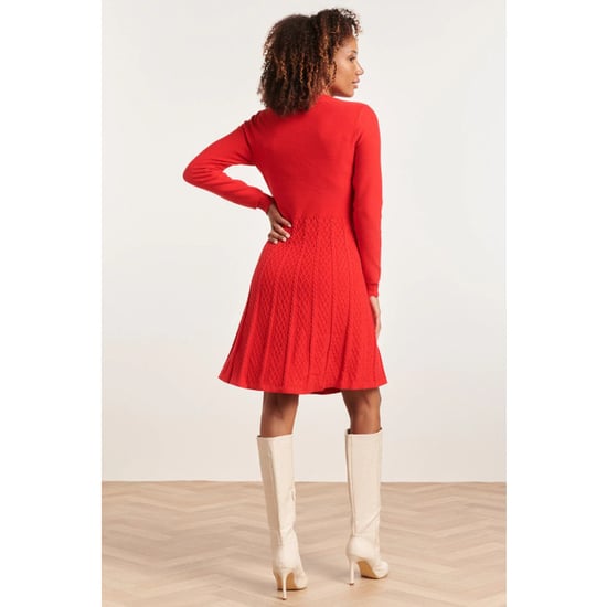 Smashed Lemon 23827 ronde hals jurk met uitlopende rok | - Image 5