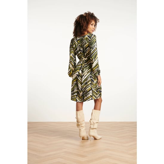 Smashed Lemon Army groen korte zig-zag print jurk | - Image 3