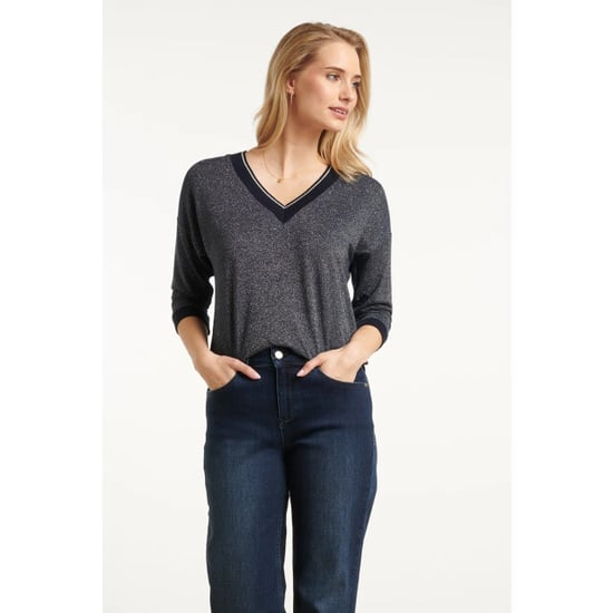 Smashed Lemon 25670 damesmet lurex losvallende top | - Image 1