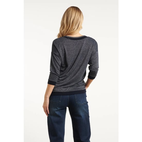 Smashed Lemon 25670 damesmet lurex losvallende top | - Image 3