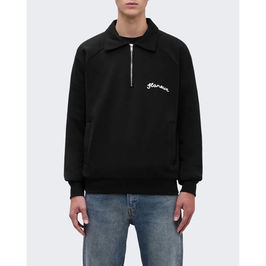 Flaneur Homme Heren sweater met raglanmouwen en halve rits - Image 2