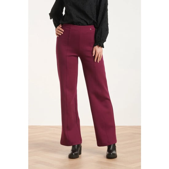 Smashed Lemon 24590 stretchy paarse flared broek | - Image 1