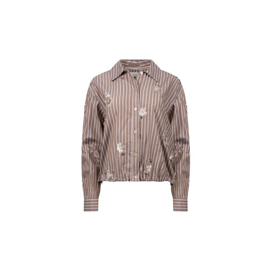 Nukus Nkf02137 340 newport blouse stripe flower taupe/offwhite - Image 1
