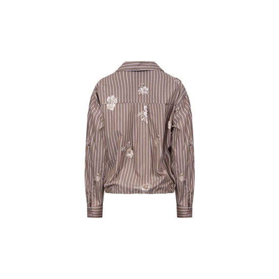 Nukus Nkf02137 340 newport blouse stripe flower taupe/offwhite - Image 4