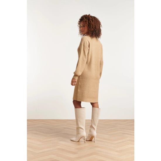 Smashed Lemon 23606 casual gebreide jurk met chique kraag | - Image 2