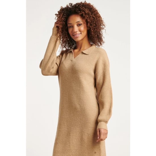 Smashed Lemon 23606 casual gebreide jurk met chique kraag | - Image 5