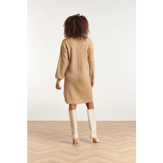 Smashed Lemon 23606 casual gebreide jurk met chique kraag | - Image 6