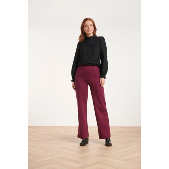 Smashed Lemon 24590 stretchy paarse flared broek | - Image 3