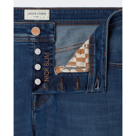 Jacob Cohën Heren broek pant 5 pkt super slim fit nick slim medium blue - Image 2