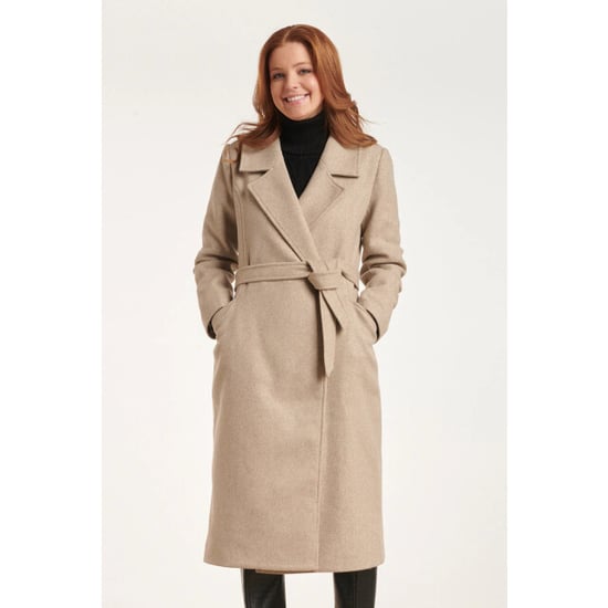 Smashed Lemon 24552 lange beige jas met grote revers - Image 4