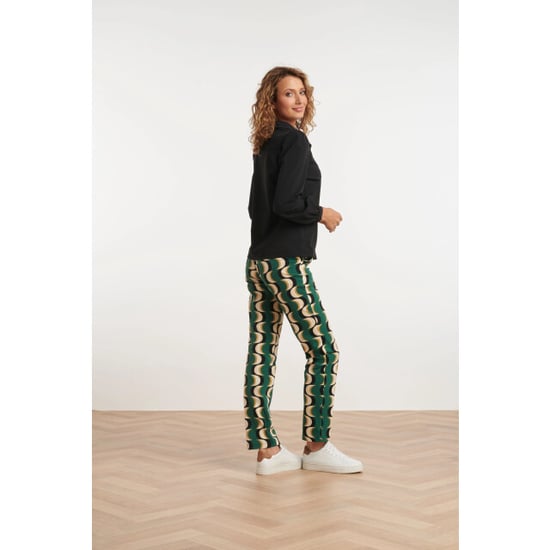 Smashed Lemon 24824 retro geprinte travel quality broek | - Image 4