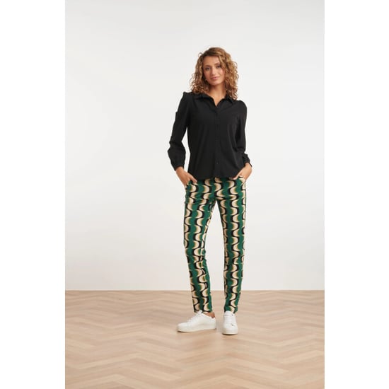 Smashed Lemon 24824 retro geprinte travel quality broek | - Image 5