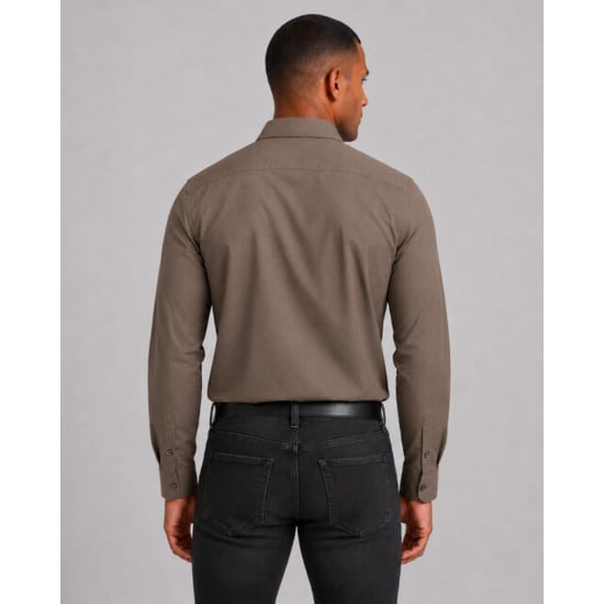 Pure 4030-21750 246 light brown uni overhemd - Image 2