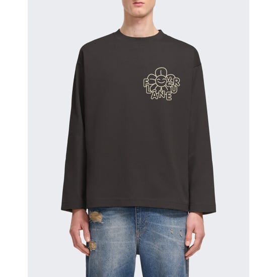 Flaneur Homme Heren longsleeve shirt met bloemenprint - Image 4