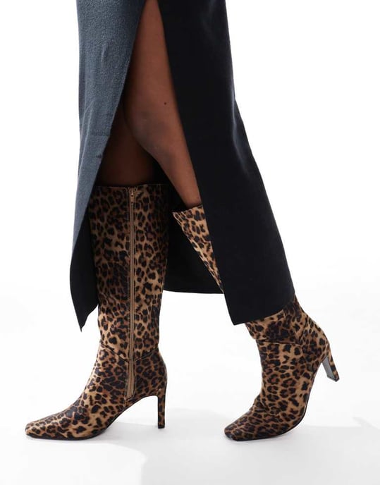 Abercrombie & Fitch midi dress in black with side slit - Image 2