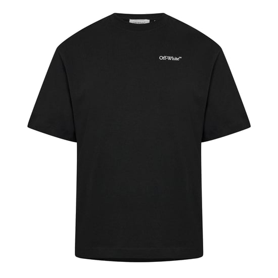 Off White T-shirt för män med kedjemönster (Svart) - Image 1