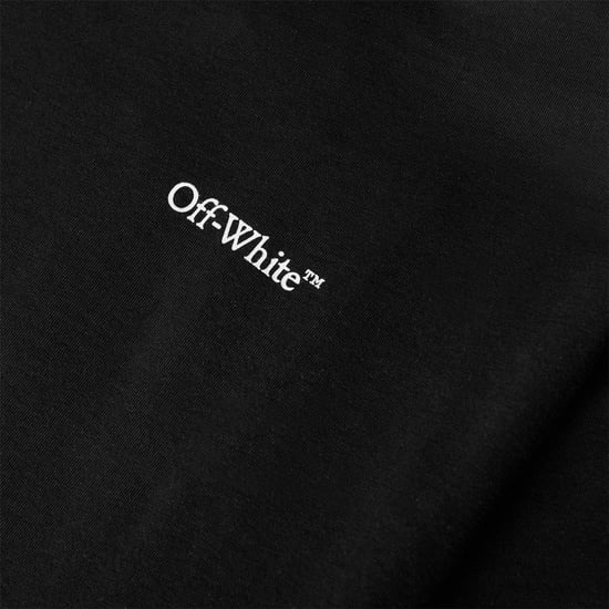 Off White T-shirt för män med kedjemönster (Svart) - Image 5