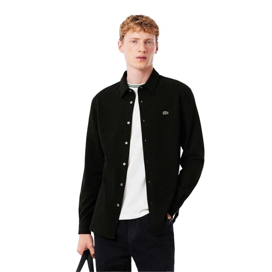 Lacoste Heren-shirt met logo, slim fit en lange mouwen (Zwart) - Image 4