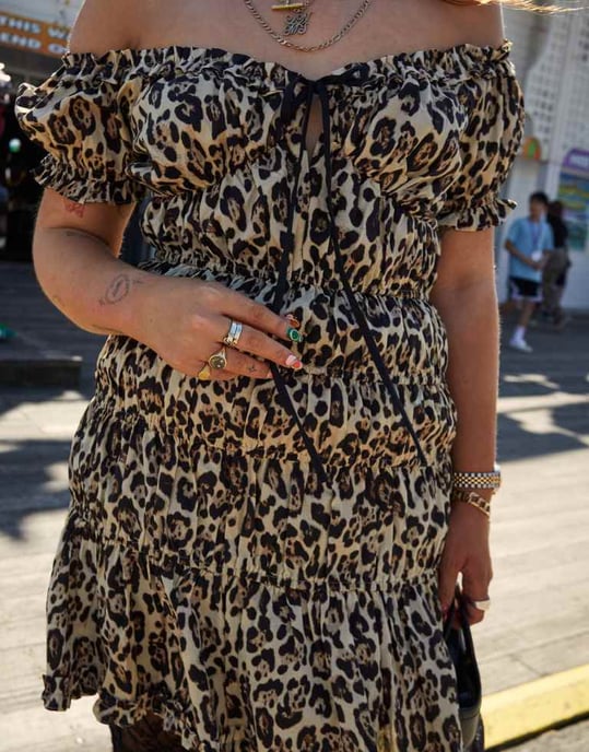 Labelrail x Laura Elizabeth Klein ruched mini dress in leopard - Image 3