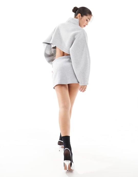 ASOS DESIGN skort in charcoal - Image 2