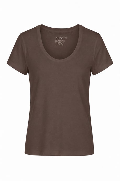 Scoop Neck Cotton Tee - Image 1
