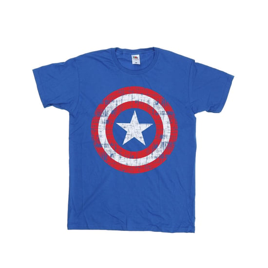 Marvel Jongens Avengers Captain America Gekrast Schild T-Shirt (Koningsblauw) - Image 2