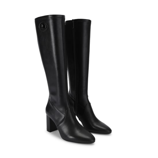 Kurt Geiger London Leather Langley Plaque Knee High Boots - Image 2