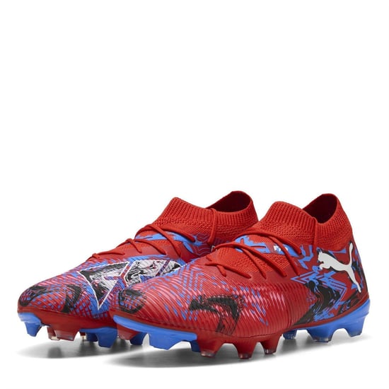 Puma Future 8 voetbalschoenen voor heren, geschikt voor stevige ondergrond (Rood/Blauw) - Image 1