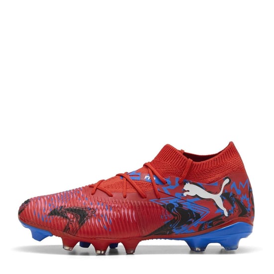Puma Future 8 voetbalschoenen voor heren, geschikt voor stevige ondergrond (Rood/Blauw) - Image 2