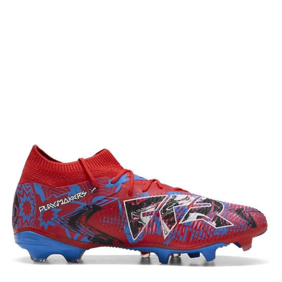 Puma Future 8 voetbalschoenen voor heren, geschikt voor stevige ondergrond (Rood/Blauw) - Image 4