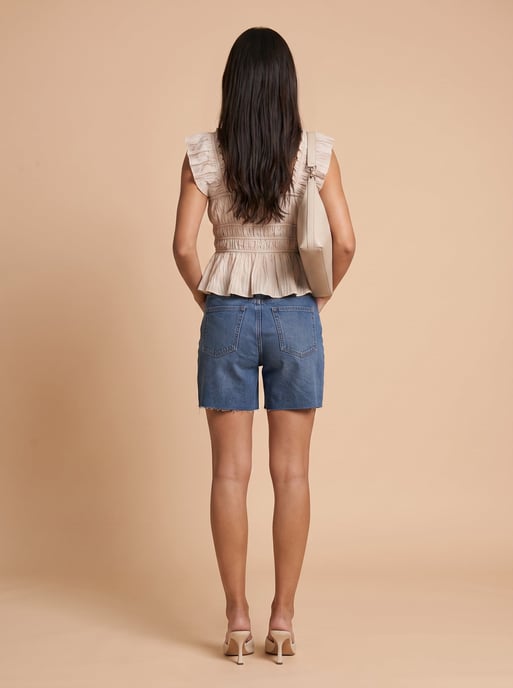 Raw Hem Mom Shorts - Image 2