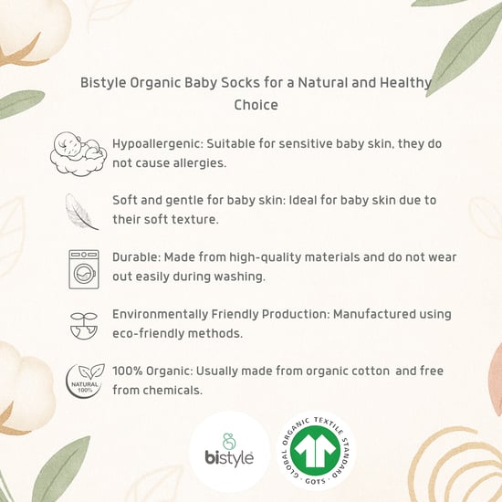 Bistyle Baby Grip Enkelsokken 5 Paar | Antislipsokken voor pasgeborenen, baby's en peuters | Biologisch katoen | Enkelsokken voor kinderen, jongens en meisjes - Image 3