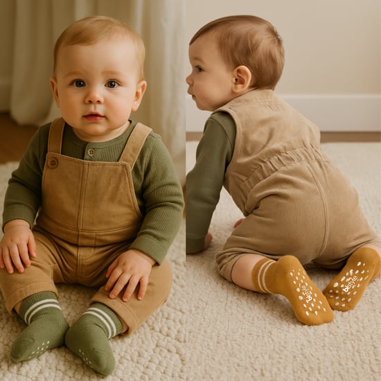 Bistyle Baby Grip Enkelsokken 5 Paar | Antislipsokken voor pasgeborenen, baby's en peuters | Biologisch katoen | Enkelsokken voor kinderen, jongens en meisjes - Image 2