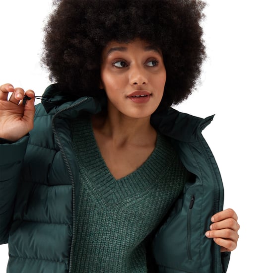 Regatta Womens Elender Hooded Giovanna Fletcher Long Jacket - Darkest Spruce - Image 5