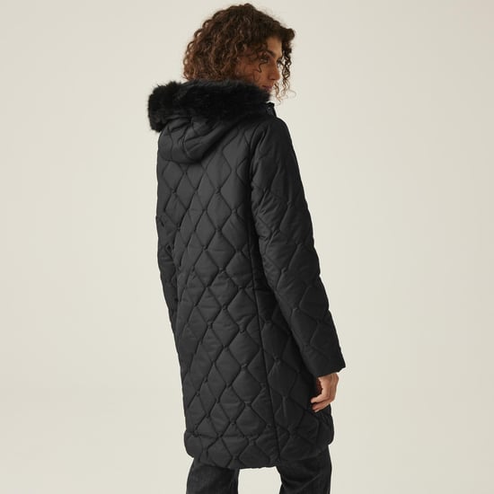 Regatta Womens Fritha III Insulated Faux Fur Hooded Parka Jacket Coat - Image 2