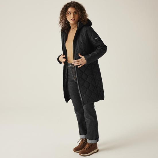 Regatta Womens Fritha III Insulated Faux Fur Hooded Parka Jacket Coat - Image 3
