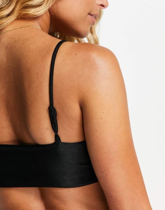 The Couture Club logo bikini top in black - Image 3