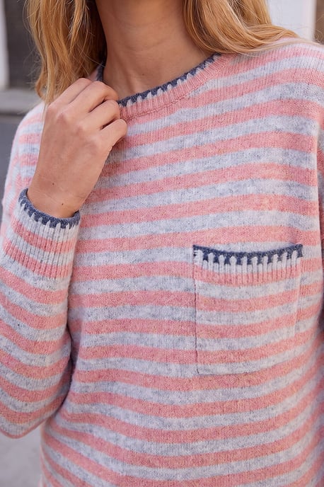 Stripe Stitch Detail Knit Jumper - Image 4