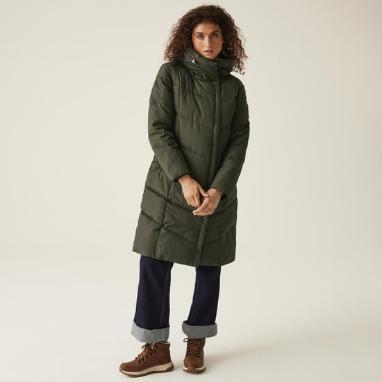 Regatta Womens Nurie Longline Hooded Warm Winter Quilted Padded Jacket Coat - Image 1