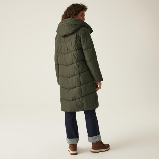 Regatta Womens Nurie Longline Hooded Warm Winter Quilted Padded Jacket Coat - Image 2