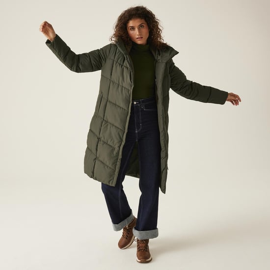 Regatta Womens Nurie Longline Hooded Warm Winter Quilted Padded Jacket Coat - Image 3