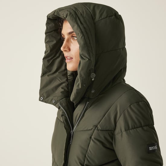 Regatta Womens Nurie Longline Hooded Warm Winter Quilted Padded Jacket Coat - Image 6