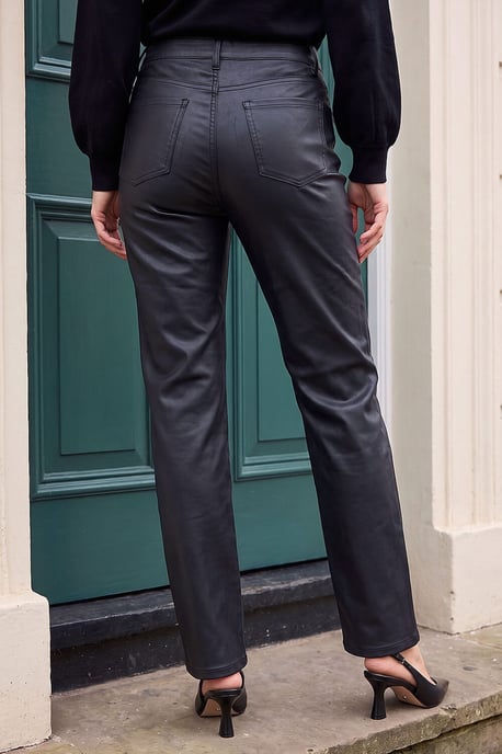 PU Coated Straight Leg Jean - Image 3